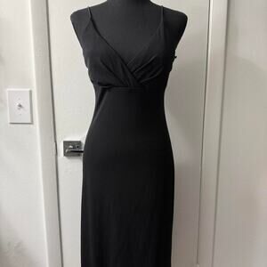 Vintage black midi dress